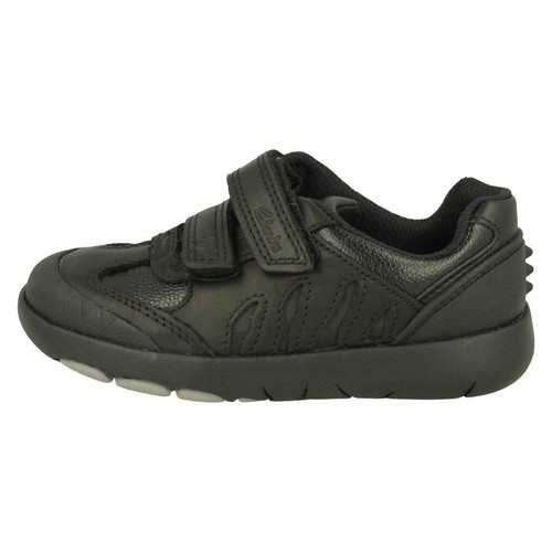 Angebot Jungen Clarks Rex Stride K Zerissen Klebeband Verschluss Schuhe - Picture 6 of 8