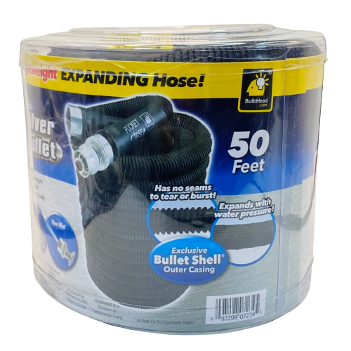 Silver Bullet Pocket Hose (50 Foot) Expanding Garden Hose, No Kink 3/4 x 50ft 97298072345 eBay