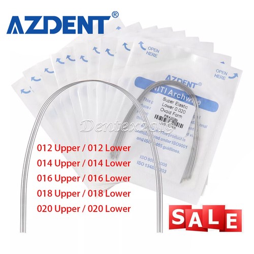 AZDENT Dental Orthodontic Arch Wire Super Elastic Niti Round Ovoid Form U L - Picture 2 of 30