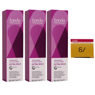 Londa Professional permanente Cremehaarfarbe Extra Rich 3 x 60 ml 6/ dunkelblond