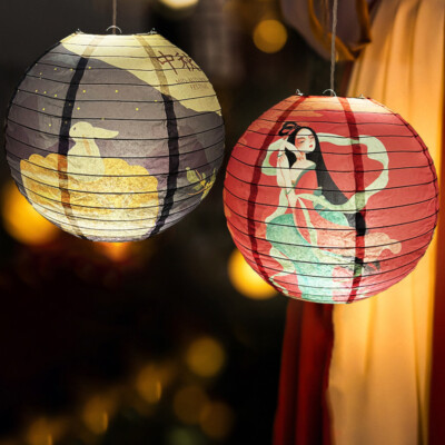 NUOBESTY 12-Pack Vintage Chinese Paper Lanterns – Colorful Foldable Hanging Decor For Mid-Autumn, Weddings & Birthdays