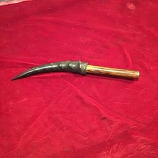 Rare Antique Victorian Parasol Umbrella Walking Stick Horn Handle .