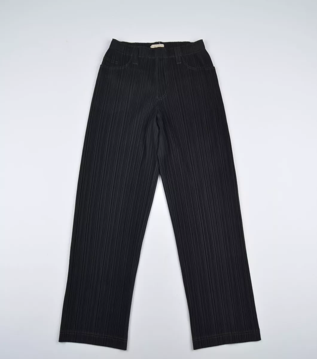 Rare Vintage Issey Miyake Pleats Please Black Trousers Pants Size