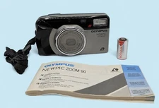 Olympus Newpic Zoom 90 APS Point & Shoot 35mm Camera with Battery WORKS