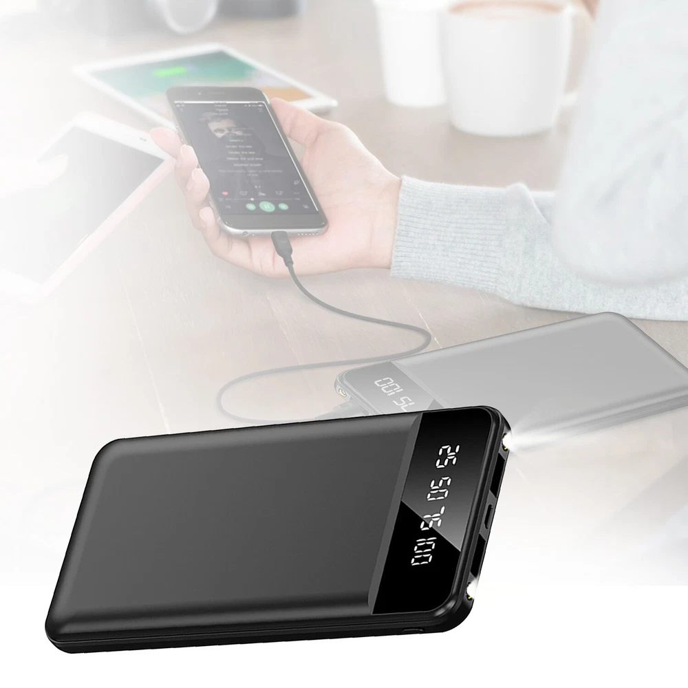 Power Bank 10000mah 2USB Charger External Portable Battery Backup For Cell Phone