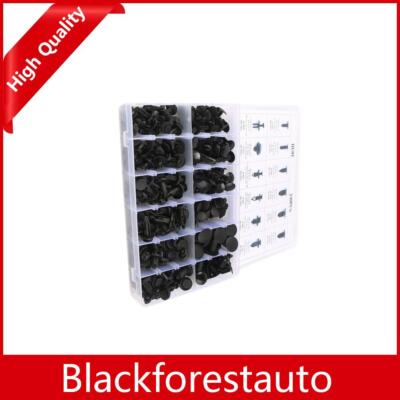 240pcs Car Body Plastic Push Pin Rivet Fasteners Trim Panel Moulding Clips Black
