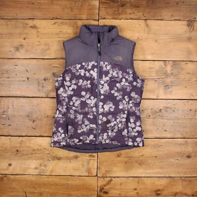 Vintage The North Face Outdoor Jacke M Puffer Weste Floral Lila Damen