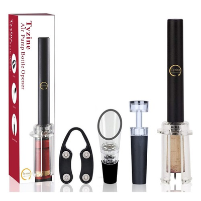 #ad Air Pressure Pump Bottle Opener With Foil CutterAerator PourerVacuum Stoppe... $13.16
