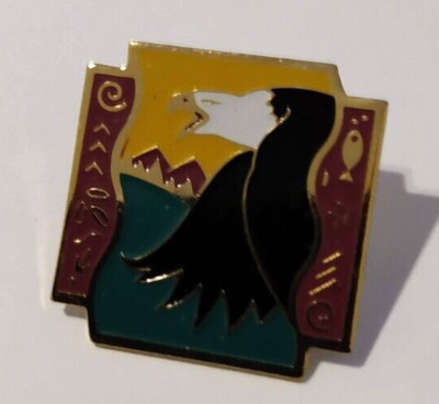 EAGLE Go Wild! Lapel Tack Pin 1992 Shopko