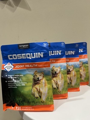 4x COSEQUIN DS Max Strength Plus MSM & Boswellia, 120 soft chews  480 Total  NEW