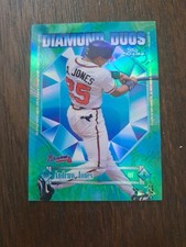Andruw Jones Chipper Jones 1997 Topps Chrome #DD1 Diamond Duos Refractor Braves