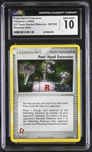 CGC 10 Pow! Hand Extension Team Rocket Returns 85/109 Holo STAMPED Pokemon