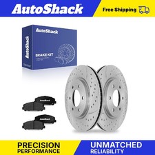 Front Drilled Slotted Brake Rotors Ceramic Pads for Nissan TITAN Armada V8
