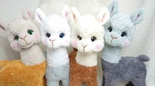 Aamigurumi geh&auml;kelt, Alpaka, Lama, H&auml;keltier, Kuscheltier 40-41 cm