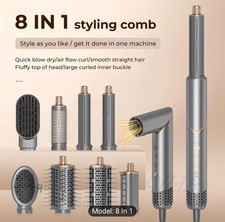 8 in 1 Hair Dryer Brush Set Air Hair Styler Curling Negative Ionic Foldable Hot.
