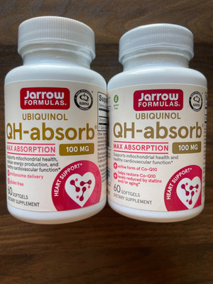 Jarrow Formulas Ubiquinol Qh-absorb 100 MG 60 Softgels exp 2028 (2)