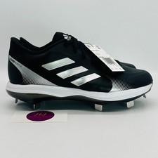 Adidas Women's PureHustle 2 Metal Softball Cleats Black/Silver H00984 Size 8.5