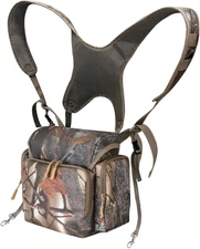 Binocular Harness Chest Pack, Bino Case with Rangefinder Pouch & Rain Cover, Bin