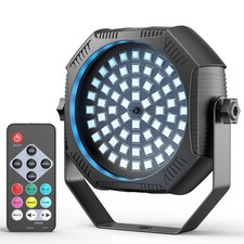 Rechargeable Strobe Lights, 60 LED RGB Mini Stage Lights, 30W Battery Powered...