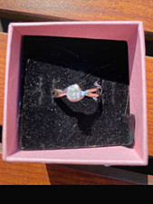 H. Samuel 925 White Gold Engagement Ring Size K Round Clear Cubic Zirconia