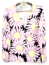 NWT CHRISTOPHER  BANKS Women's Rayon Cardigan Sweater Long Sleeve Floral Size M