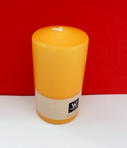 8 StüCk Wiedemann Kerzen Stumpenkerzen Gelb 150 X 78 Mm (H X Ø)Ral-image