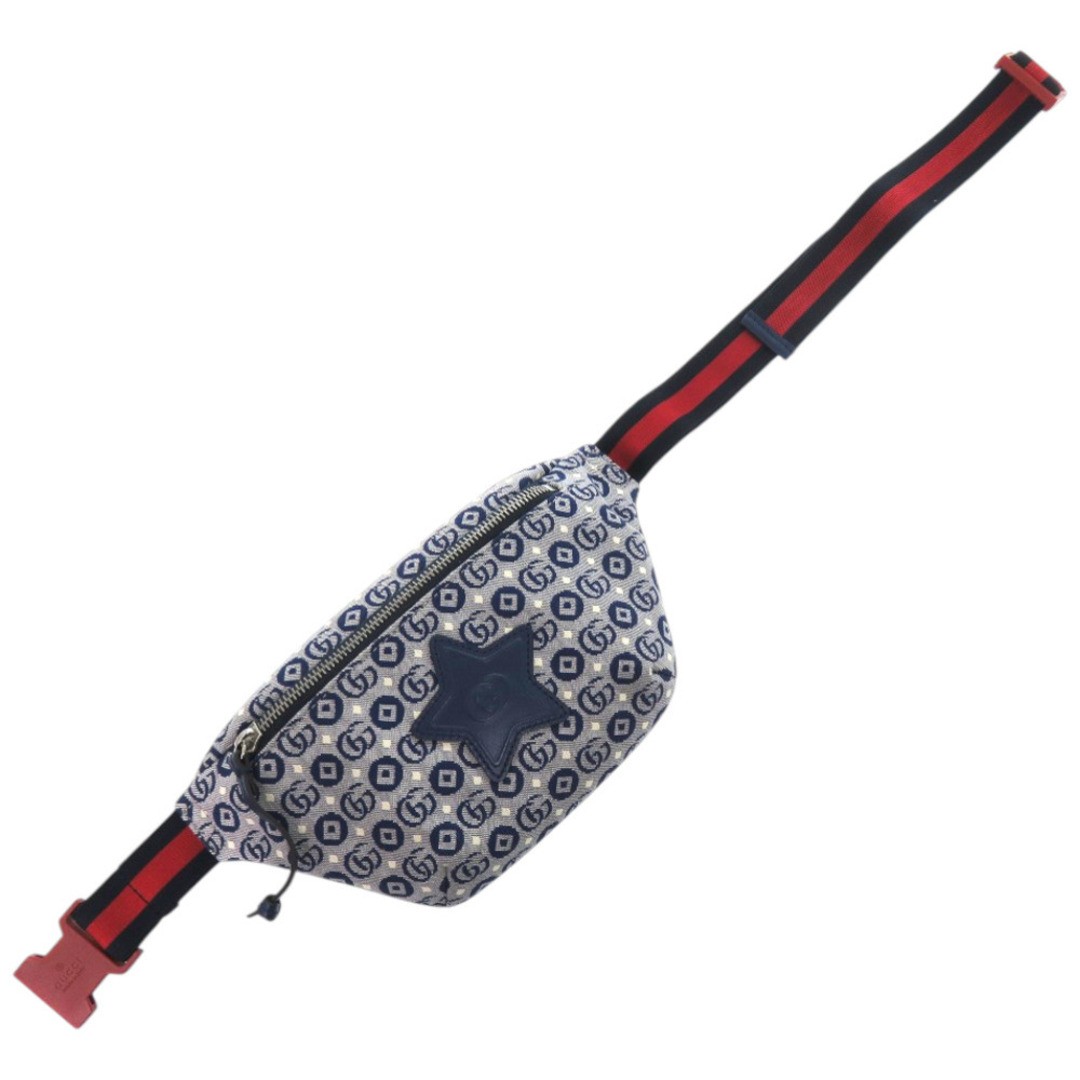 Gucci Children's Star Canvas Leather Waist Bag Blue/Navy New thumbnail 4