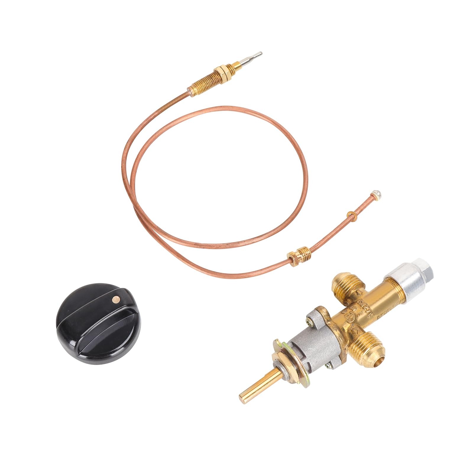 Gas Flame Failure Safety Control Valve & Fire Pit Igniter Kit, 3/8" Yellow