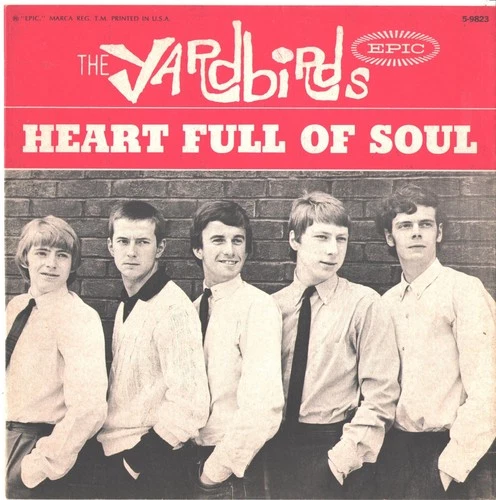 YARDBIRDS-PICTUTRE SLEEVE + 45-(HEART FULL OF SOUL)--PS--PIC--SLV