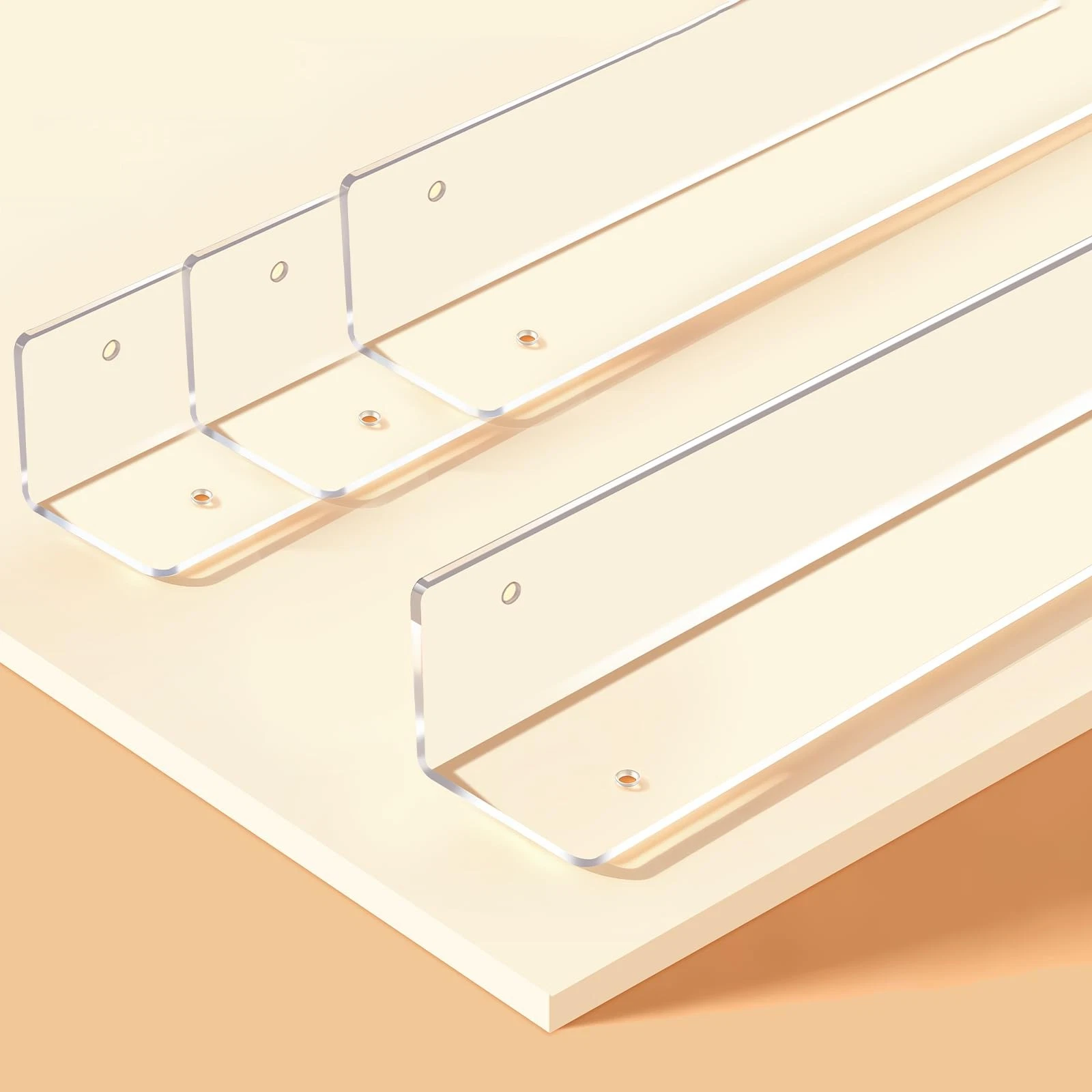 Corner Guard, Pre-Drilled Clear Wall 39.3" L x 1.97" W,
