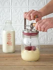 Vintage Butter Churner Manual Hand Crank – Glass Jar Home Kitchen Tool