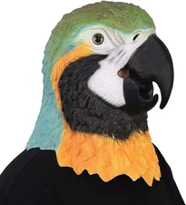 Parrot Bird Head Mask Long Style Head Mask Halloween Cosplay Costume Latex Mask