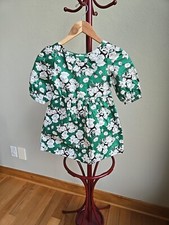 NWOT Janie  Jack Girls Dark Green Floral Special Occasion Dress Size 6 - 79