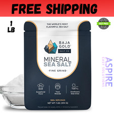 Baja Gold Mineral Sea Salt, Fine Grind, 1 Lb....