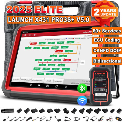 LAUNCH X431 PRO3S+ V5.0 Elite V+5.0 Bidirectional Diagnostic Scanner Key Coding