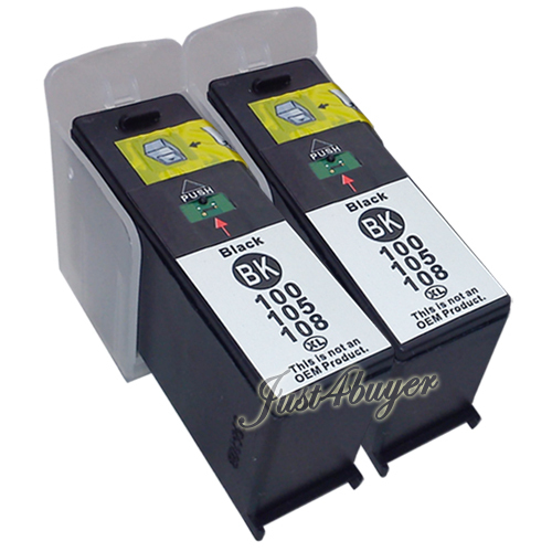 2PK Black 100 XL H Yield Ink Cartridge For Lexmark Pro202 Pro701 Pro802 Pro901 - Picture 1 of 2