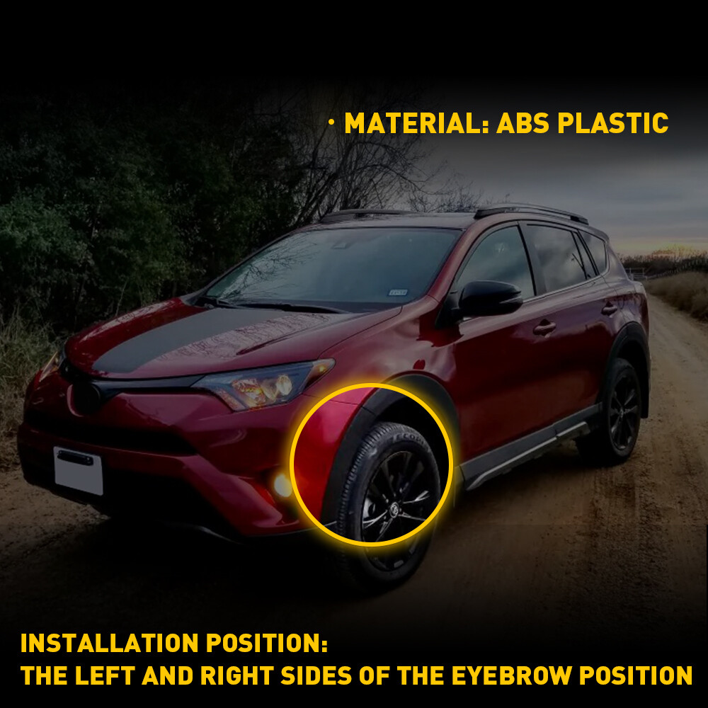 For 2016 2017 2018 Toyota RAV4 Front Fender Flare Trim Molding Left + Right Side