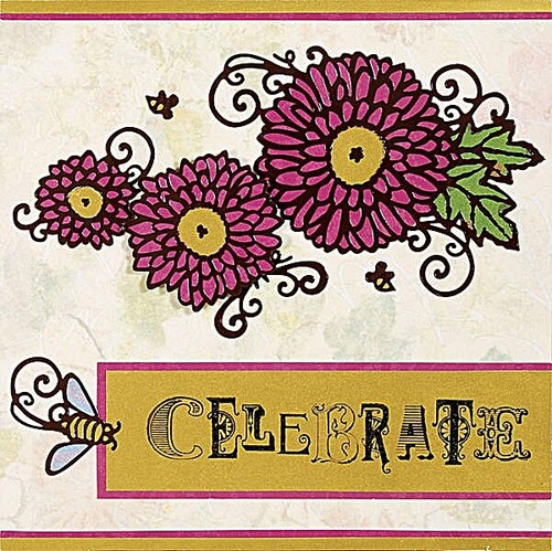 Brown MUMS DAZZLES Stickers Flowers Garden Bees Scrapbooking Card Making 2098 - Picture 2 of 3