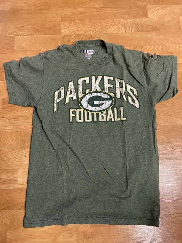NFL Team Apparel Shirt Mens Medium Green Bay Packers Graphic Football Tee