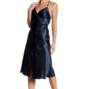 teal satin slip dress