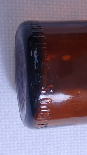 Duffy Malt Whiskey Co Bottle Rochester NY Amber Brown Glass Bottle 1886 Pat - Picture 7 of 8