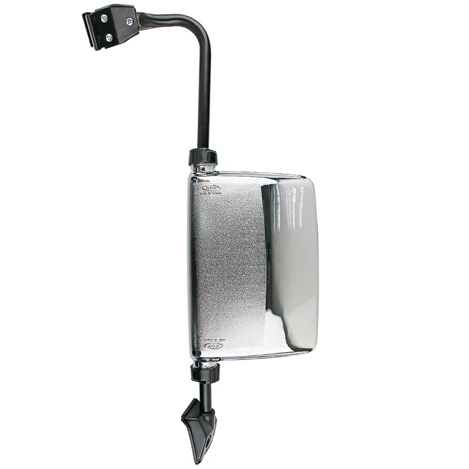 Espejo retrovisor lateral izquierdo cromado apto para Mitsubishi Pajero Montero L047 1982-91 Foto 4 de 4