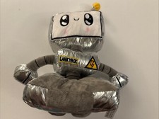 Plush Toy Soft Stuffed Lankybox Plushies Cute Square Cartoon Silver Robot OC9