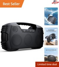 Portable 40W Bluetooth Speaker: Waterproof, 32H Playtime, Built-in Powerbank