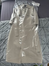 Harris Wharf London Long Trench Coat In Pressed Wool