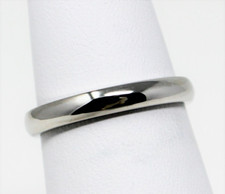 14 kt WHITE GOLD 2.9 mm WEDDING BAND Ring Size 6 B0804