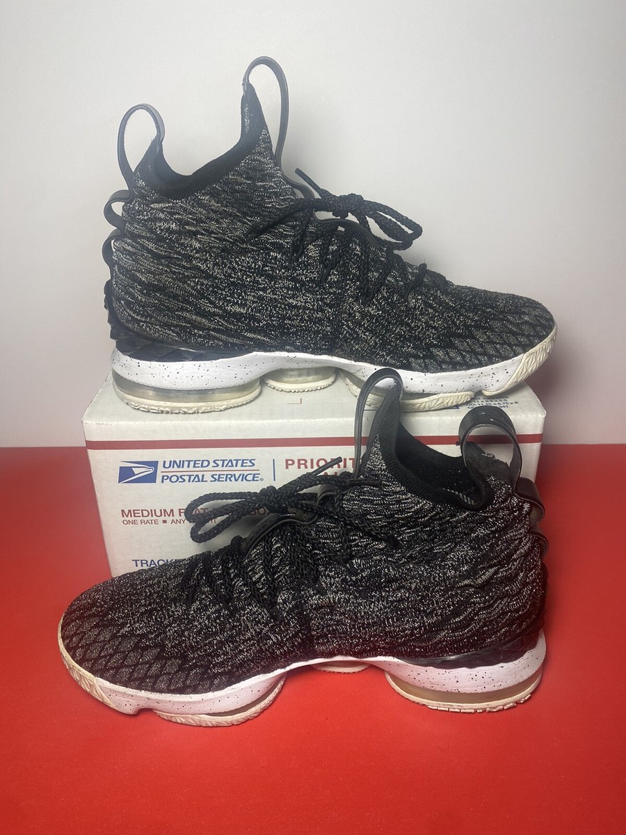 Nike LeBron 15 XV Ashes Black White Oreo Basketball Shoes-897648