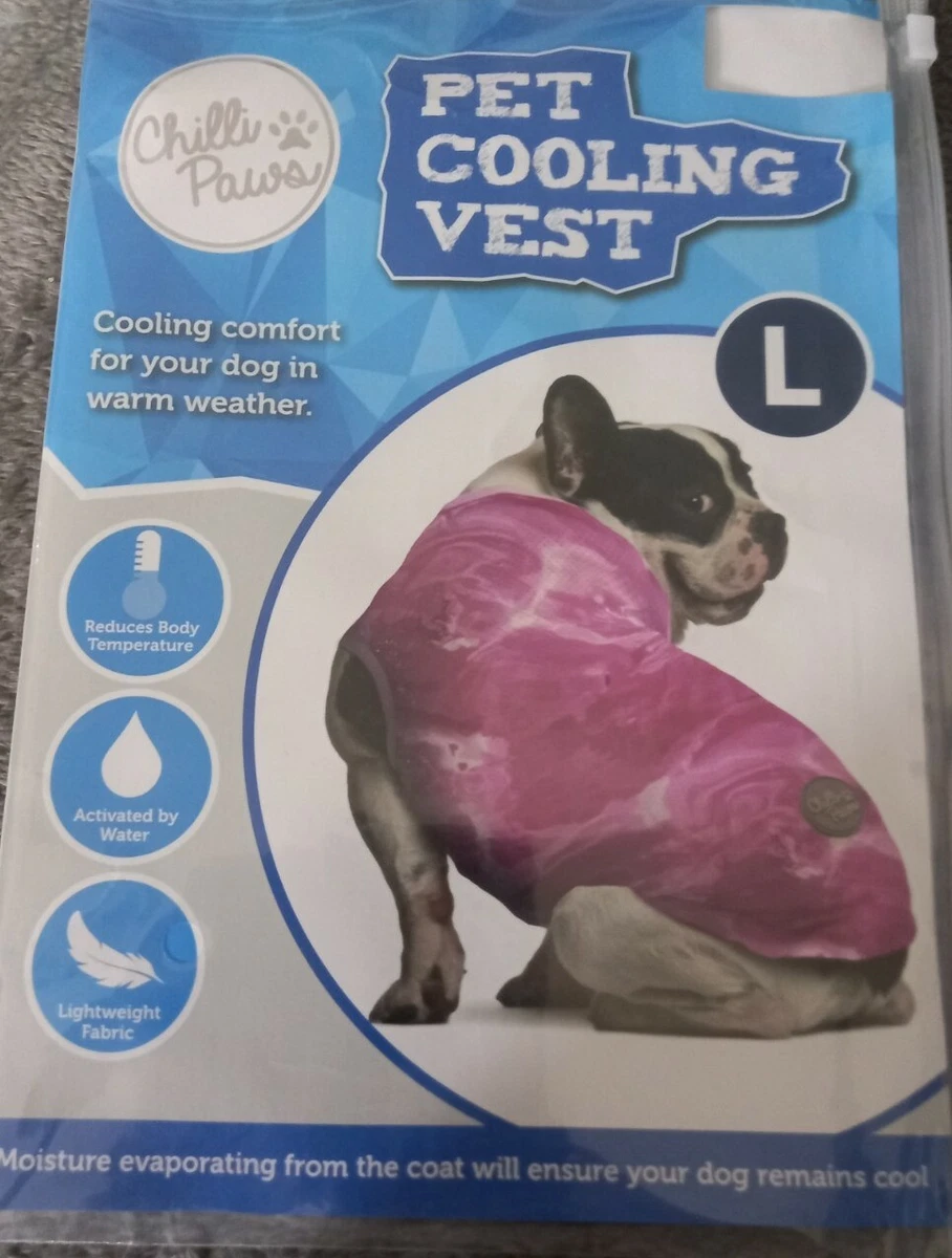 New Chilli Paws Pet Cooling Vest Pink Blue Medium Large PLS READ DESCRIPT