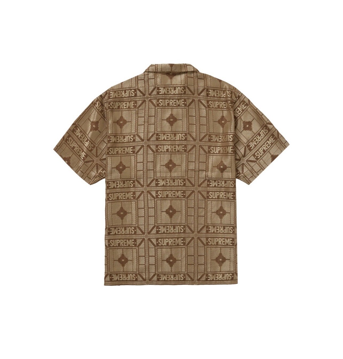 トップス Supreme Tray Jacquard S/S Shirt Tan M Tray Jacquard S/S Shirt | Supreme 24ss