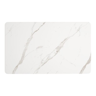 36'' x 60'' Rectangular Restaurant Table Top with White Marble Laminate Top Finish